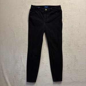 Talbots Corduroy Pants Women Sz 4‎ Black High Waist Jegging Ankle Stretch